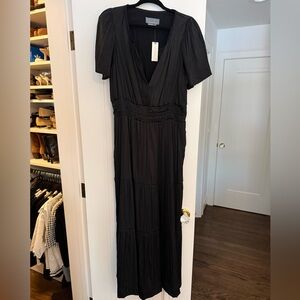 Anthropologie Black Somerset Maxi Dress